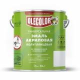Эмаль акриловая полуглянцевая белая 3,0кг Олеколор