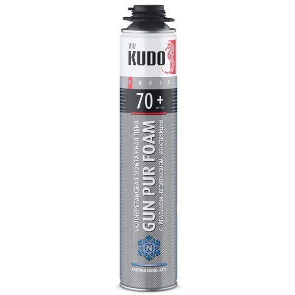 Пена монтажная проф 70+ (-25С) ЗИМА 70л 1000ml Kudo Proff Absolut