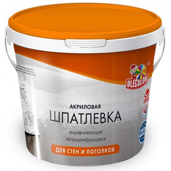 Шпатлевка акриловая для стен и потолков 0,9кг OLECOLOR (Фарбен)