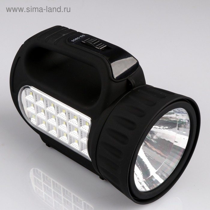 Фонарь переносной аккумуляторный, 19 LED, 2 типа освещения, зарядка от сети, 12х18см