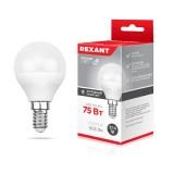 Лампа светодиодная 220В-9.5Вт E14 Шар 6500К Rexant