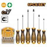 Набор отверток 6шт INGCO INDUSTRIAL HKSD0628