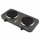 Электроплита двухконфорочная 2кВт диск чугун Серая HS-1104 HomeStar 003583