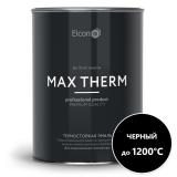 Эмаль термостойкая 1200град черная 0,8кг Elсon