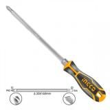 Отвертка двухсторонняя PH2*SL6 6,35*160мм INGCO AKISD0201