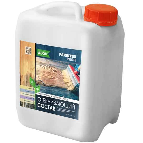 Состав отбеливающий для древесины концентрироваванный 5,0л FARBITEX ПРОФИ GOOD FOR WOOD