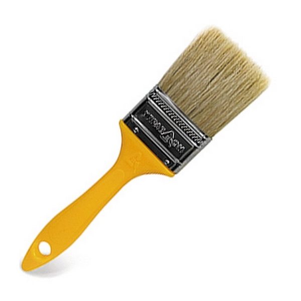Кисть 3" (75мм) флейц нат. щетина желтый VARNISH Управдом