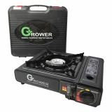 Плита газовая портативная 34*26*8см с переходником усиленный кейс Черная Grower BZ-8321/GR-Z