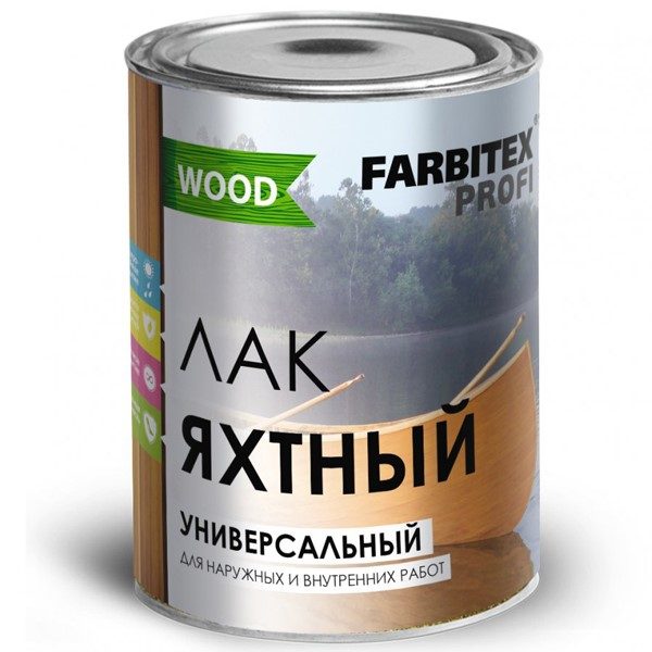 Лак яхтный уралкидный универсальный высокоглянцевый 0,9л FARBITEX ПРОФИ WOOD