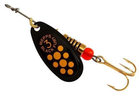 Блесна Mepps COMET BLACK FURY (black-yellow) №3 (6,5г) черн