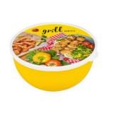 Миска пластик 2л с крышкой Grill menu Полимербыт