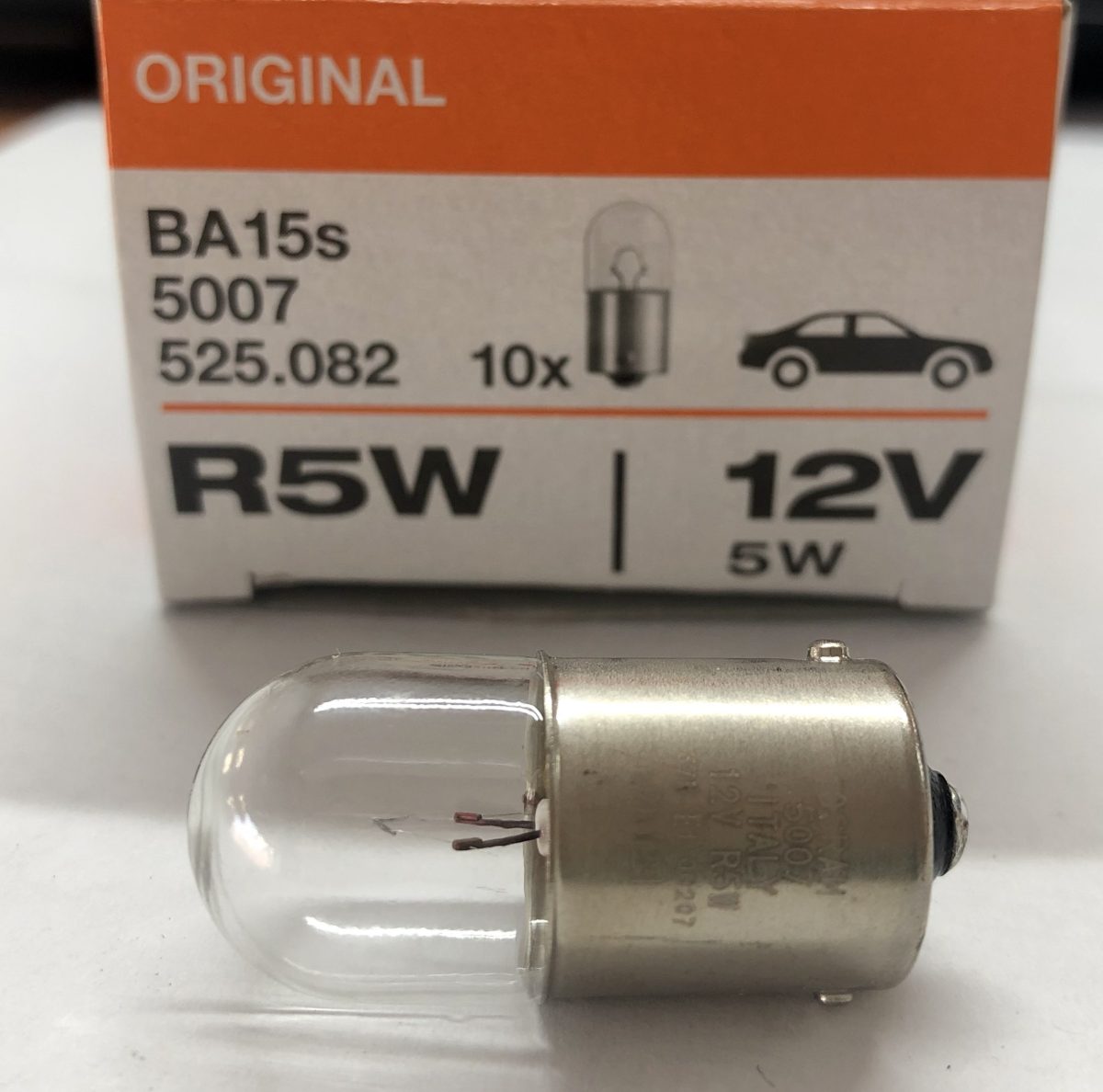 Автолампа R5W 12V 5W BA15s (габаритная) OSRAM