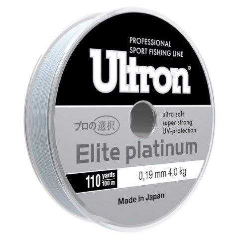 Леска Ultron Elite Platinum 0,16 100м серебро 3,1кг