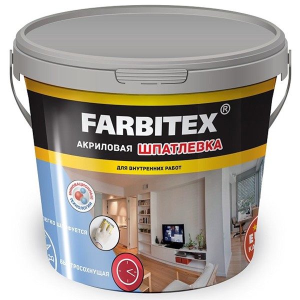 Шпатлевка акриловая для внутренних работ 15.0кг FARBITEX
