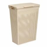 Корзина пластиковая для белья 50л 450*260*615мм узкая Латте Лофт Violet 5650020