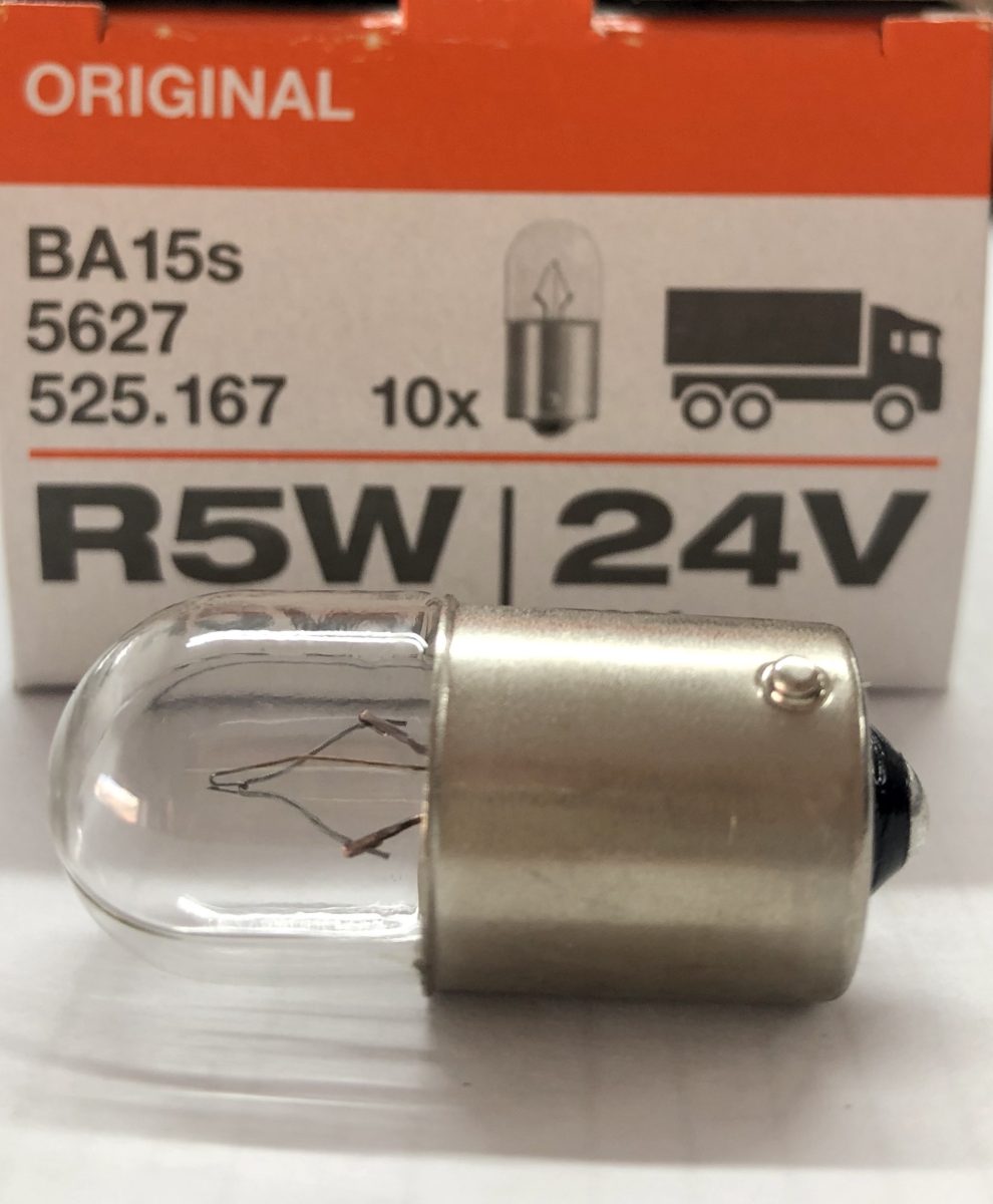 Автолампа R5W 24V 5W BA15s (габаритная) OSRAM