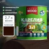 Состав защитно-красящий 3в1 КАРЕЛИЯ EXTRA Палисандр 2,7л FARBITEX PROFI WOOD EXTRA