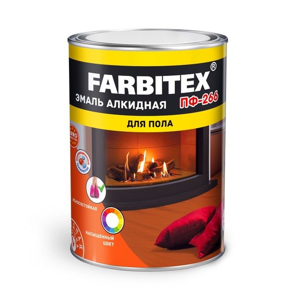 Эмаль ПФ-266 алк. золотистая 20,0кг FARBITEX