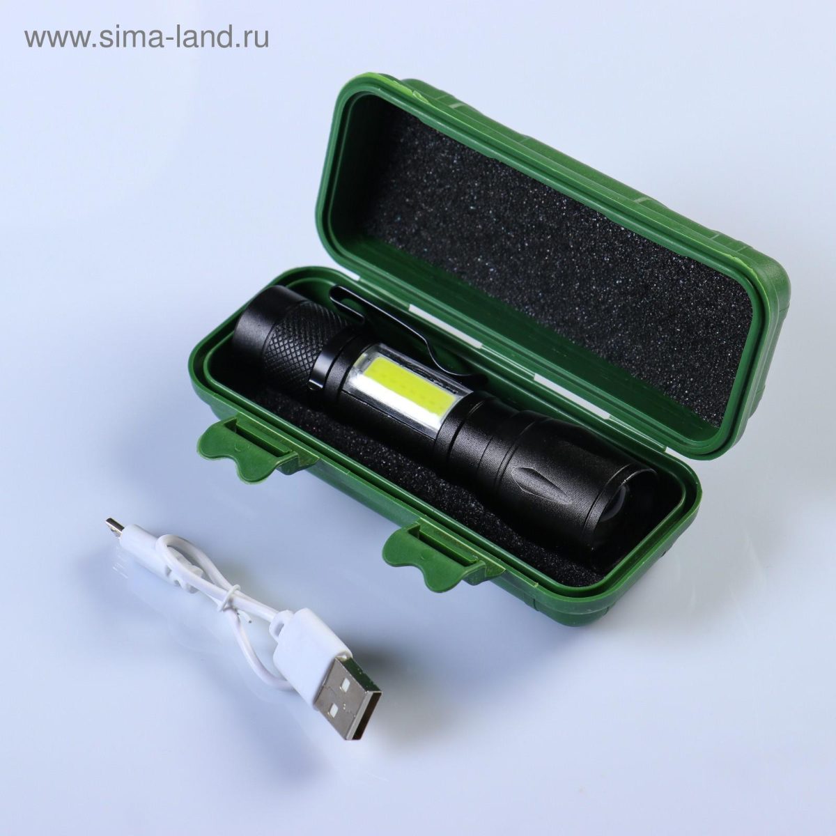 Фонарь аккумуляторный COB, XPE, 3Вт, 100лм, 400 mAh "Мастер К"