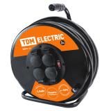 Удлинитель силовой на катушке 40м 4 гнезда КГ 3х1,5 IP44 УХз16-004 TDM