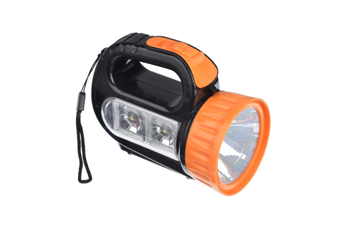 Фонарь прожектор, 1 LED + 2 LED, 1+2 Вт, 3xАА, 12х10х5см, пластик ЧИНГИСХАН