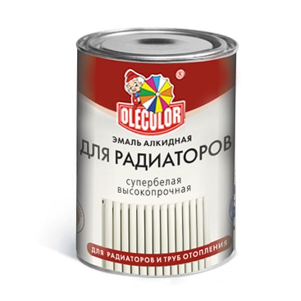 Эмаль ПФ-115 алк. белая для радиаторов 0,9кг OLECOLOR (Фарбен)
