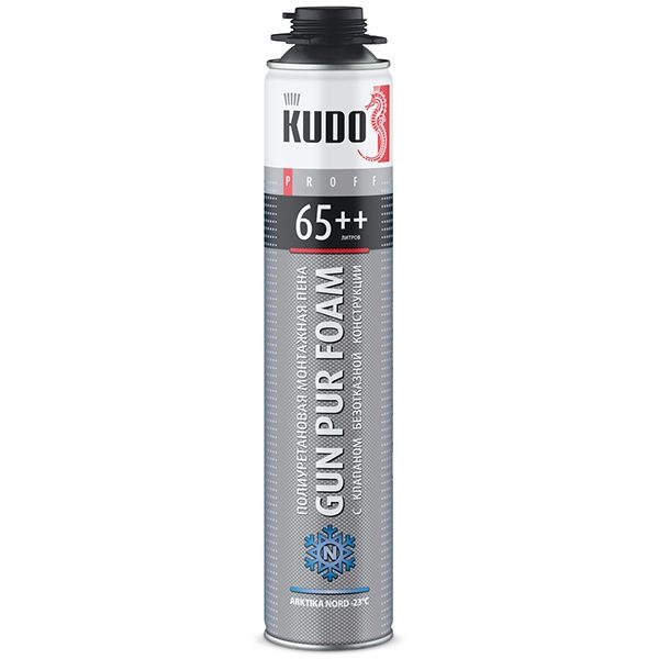 Пена монтажная проф 65++ (-25C) ЗИМА 65л 1000мл Kudo Proff Absolut