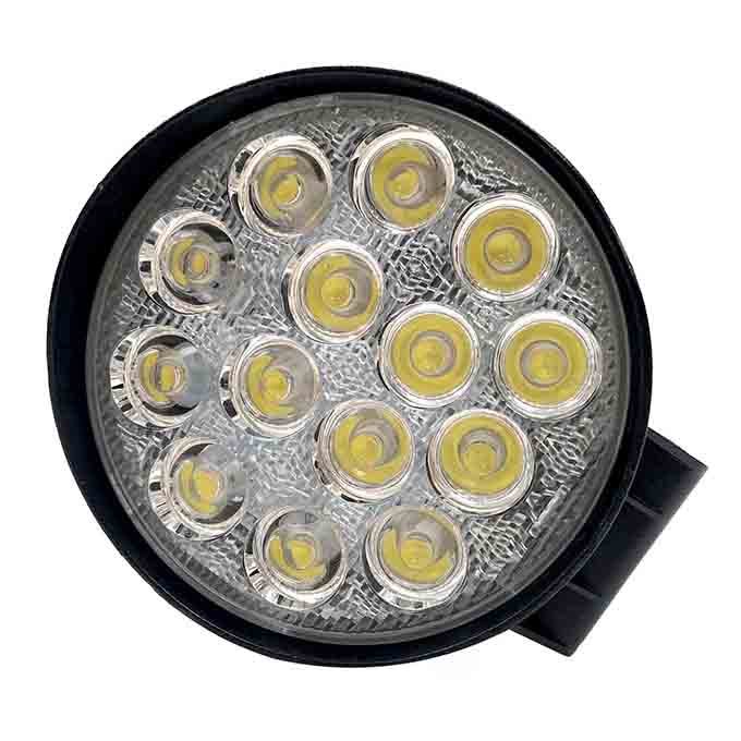 Фара противотуманная диодная (14 LED) 12/24V, 42W, алюминиевый корпус, 115*70*125 круглая