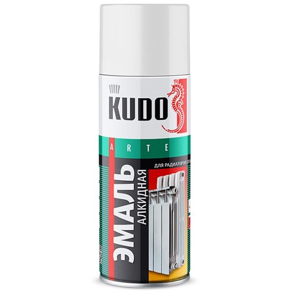 Эмаль аэрозоль для радиаторов белая 520мл KUDO