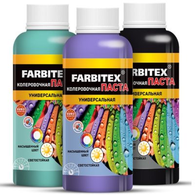 Паста колеровочная универсальная бирюза (0,1) FARBITEX