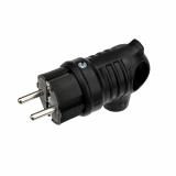 Вилка угловая каучук с кольцом с/з 16А IP44 REXANT 111-002