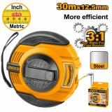 Рулетка геодезическая 30*12,5мм стальная лента INGCO HSMT8430