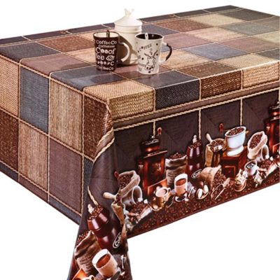 Клеенка ПВХ нетканая основа 1,4*20м Кофе бордюр Dekorama