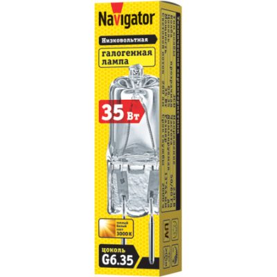 Галогенная лампа 230В-35Вт G6.35 Капсульная JCD 94213 Navigator