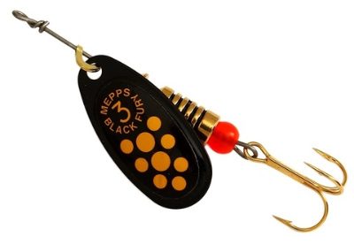 Блесна Mepps COMET BLACK FURY (black-yellow) №3 (6,5г) черн