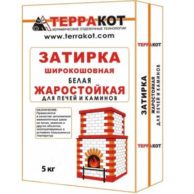 Затирка жаростойкая 5кг белая Терракот