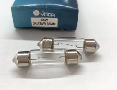 Автолампа T11(C5W) 24V 5W SV8.5 (салон 36мм) NY