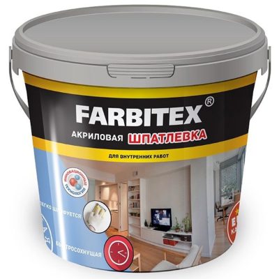 Шпатлевка акриловая для внутренних работ 15.0кг FARBITEX