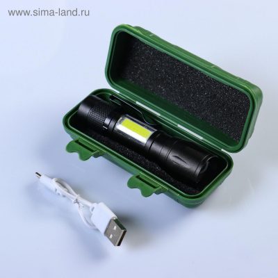 Фонарь аккумуляторный COB, XPE, 3Вт, 100лм, 400 mAh "Мастер К"